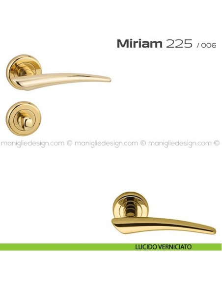 Maniglia per porta con nottolino 225 Miriam Reguitti lucido verniciato