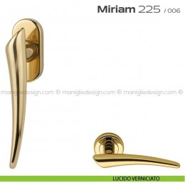 Maniglia per finestra DK con pulsante su placca 225 Miriam Reguitti 2