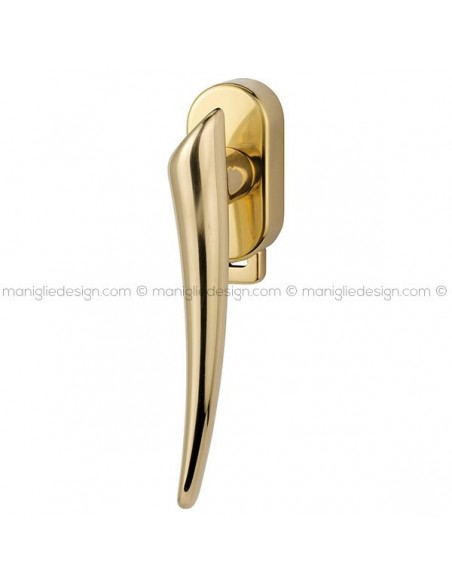 Maniglia per finestra DK con pulsante su placca 225 Miriam Reguitti