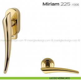 Maniglia per finestra DK con pulsante su placca 225 Miriam Reguitti 2