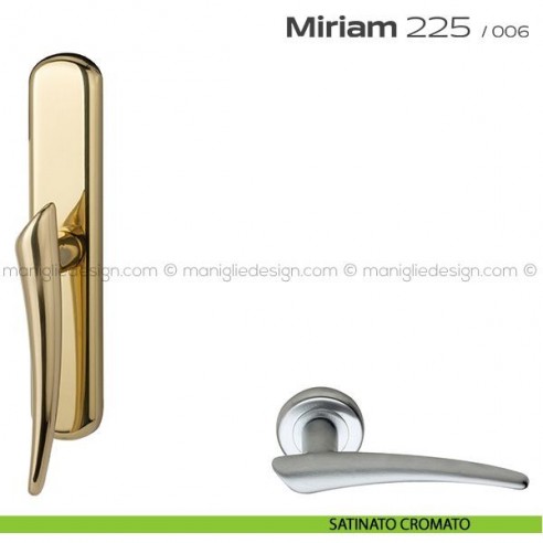 Maniglia per finestra cremonese 225 Miriam Reguitti satinato cromato