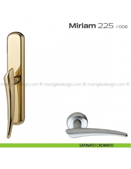 Maniglia per finestra cremonese 225 Miriam Reguitti satinato cromato