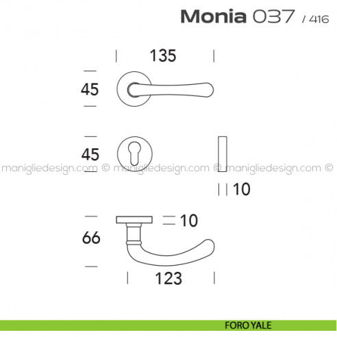 Maniglia per porta 37 Monia Reguitti foro yale