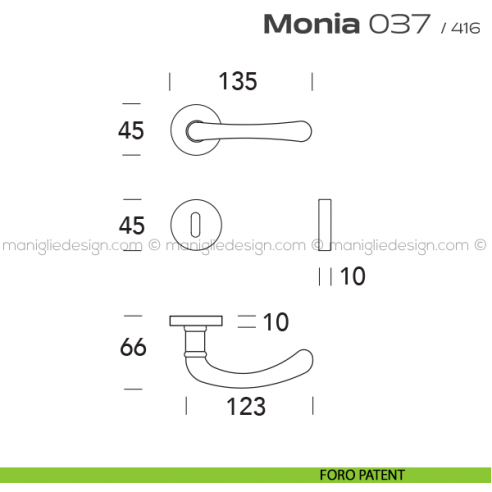 Maniglia per porta 37 Monia Reguitti foro patent