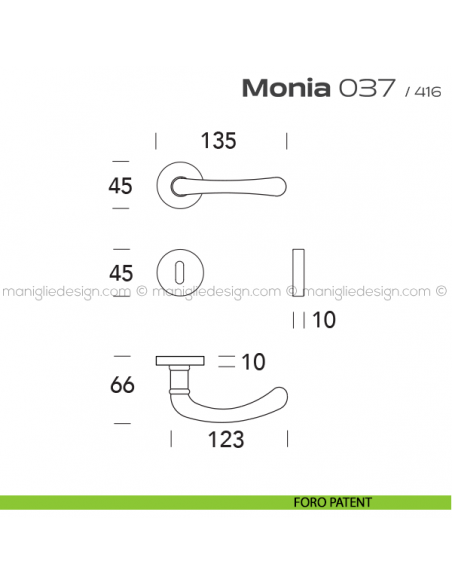 Maniglia per porta 37 Monia Reguitti foro patent