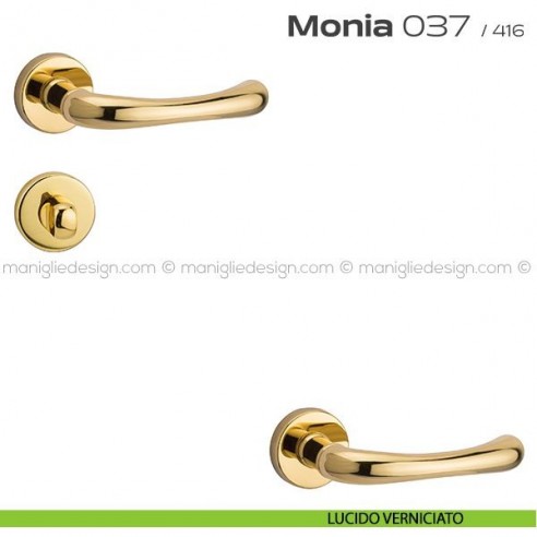 Maniglia per porta con nottolino 037 Monia Reguitti lucido verniciato