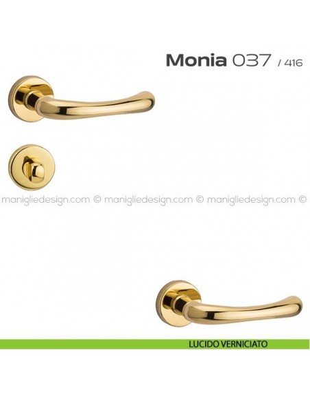 Maniglia per porta con nottolino 037 Monia Reguitti lucido verniciato