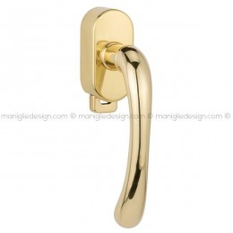 Maniglia per finestra DK con pulsante su placca 037 Monia Reguitti