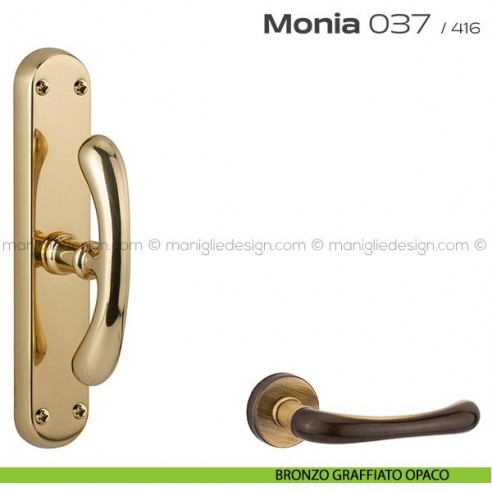 Maniglia per finestra cremonese 37 Monia Reguitti bronzato graffiato