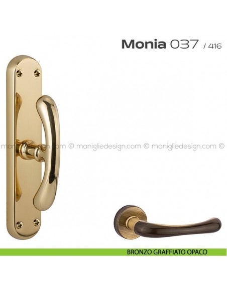 Maniglia per finestra cremonese 37 Monia Reguitti bronzato graffiato