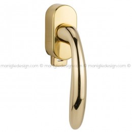 Maniglia per finestra DK con pulsante su placca 139 Open Reguitti