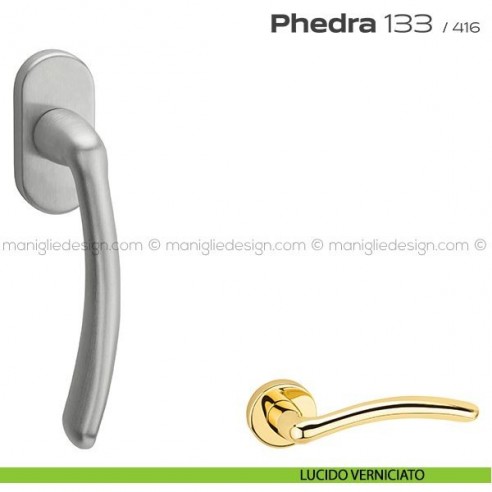 Maniglia per finestra martellina 133 Phedra Reguitti lucido verniciato