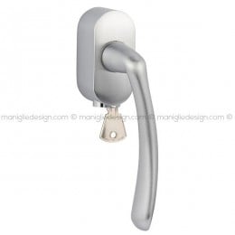 Maniglia per finestra DK con chiave su placca 133 Phedra Reguitti