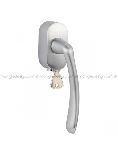 Maniglia per finestra DK con chiave su placca 133 Phedra Reguitti
