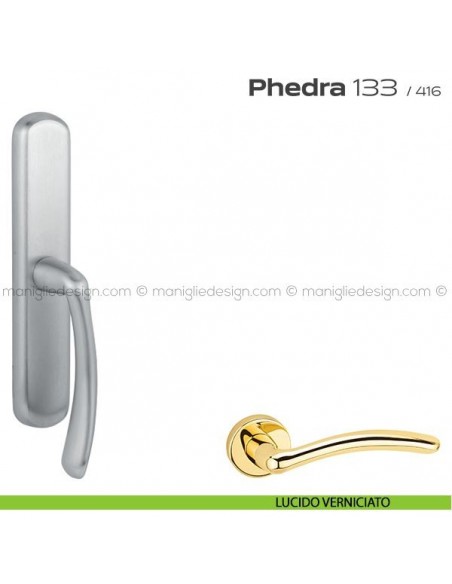 Maniglia per finestra cremonese 133 Phedra Reguitti lucido verniciato