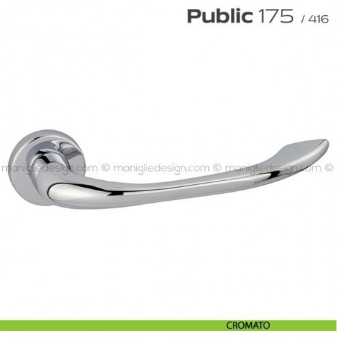 Maniglia per porta 175 Public Reguitti cromato