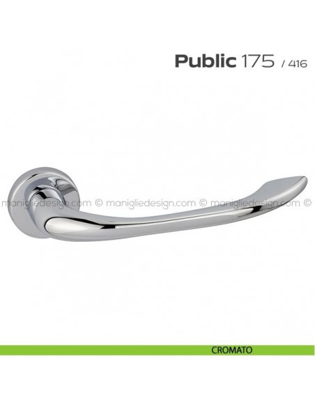 Maniglia per porta 175 Public Reguitti cromato