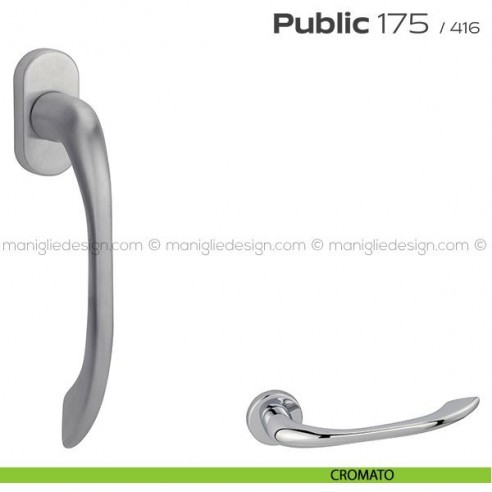 Maniglia per finestra martellina 175 Public Reguitti cromato