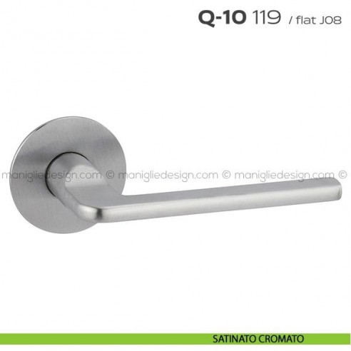 Maniglia per porta 119 Q-10 Flat Reguitti satinato cromato
