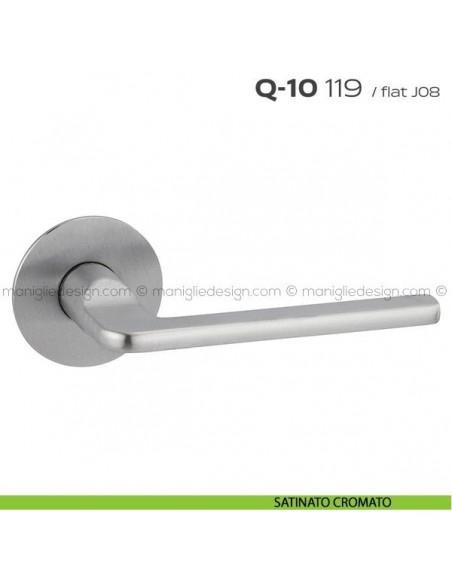 Maniglia per porta 119 Q-10 Flat Reguitti satinato cromato