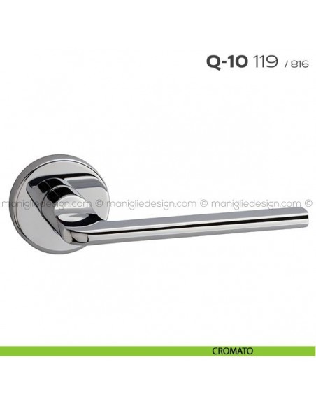 Maniglia per porta Q-10 119 Reguitti con rosetta tonda cromato