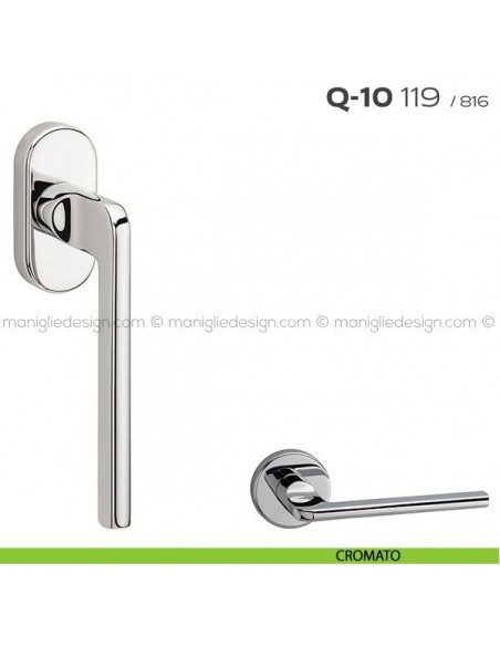 Maniglia martellina DK per finestra Q-10 119 Reguitti cromato