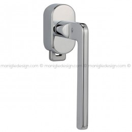 Maniglia DK per finestra con pulsante su placca Q-10 119 Reguitti