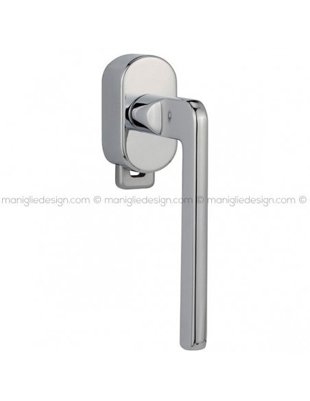 Maniglia DK per finestra con pulsante su placca Q-10 119 Reguitti
