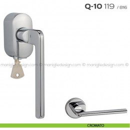 Maniglia DK per finestra con chiave su placca Q-10 119 Reguitti 2