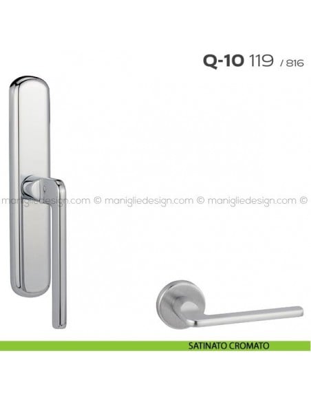 Maniglia cremonese per finestra Q-10 119 Reguitti satinato cromato