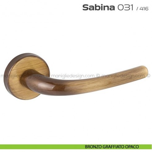 Maniglia per porta 031 Sabina Reguitti bronzato graffiato