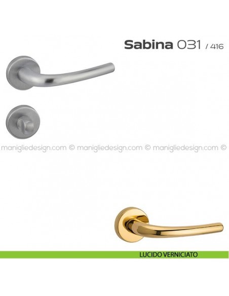 Maniglia per porta con nottolino 031 Sabina Reguitti lucido verniciato