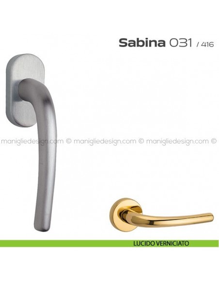 Maniglia per finestra martellina 031 Sabina Reguitti lucido verniciato