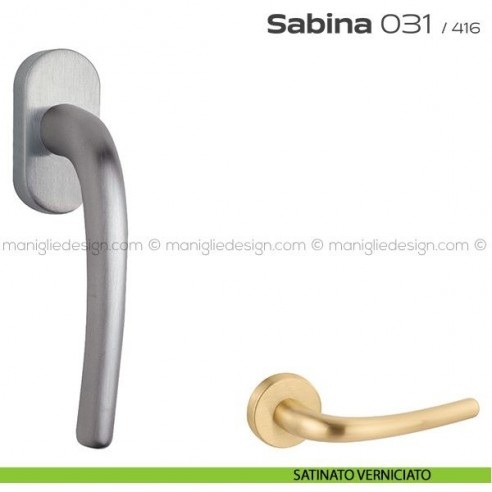 Maniglia per finestra martellina 031 Sabina Reguitti satinato verniciato