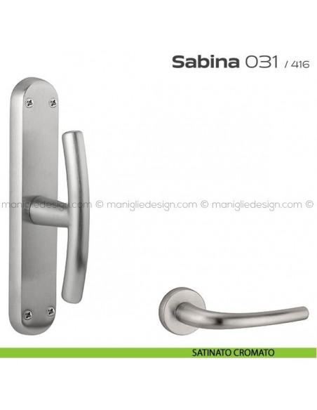 Maniglia per finestra cremonese 031 Sabina Reguitti satinato cromato