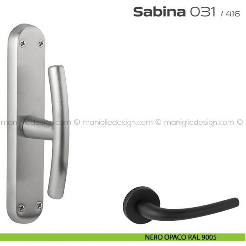 Maniglia per finestra cremonese 031 Sabina Reguitti nero opaco RAL 9005