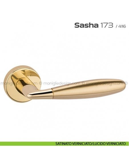 Maniglia per porta 173 Sasha Reguitti satinato verniciato/lucido verniciato