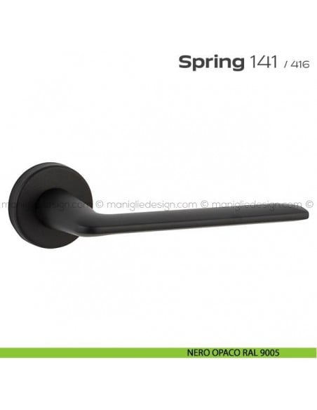 Maniglia per porta 141 Spring T. Reguitti nero opaco RAL 9005