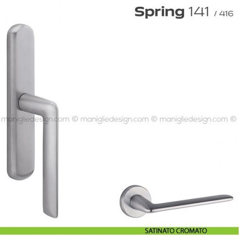 Maniglia per finestra cremonese 141 Spring T. Reguitti satinato cromato