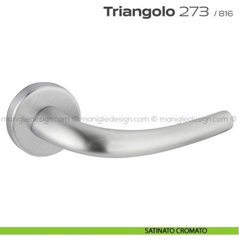 Maniglia per porta 273 Triangolo Reguitti satinato cromato