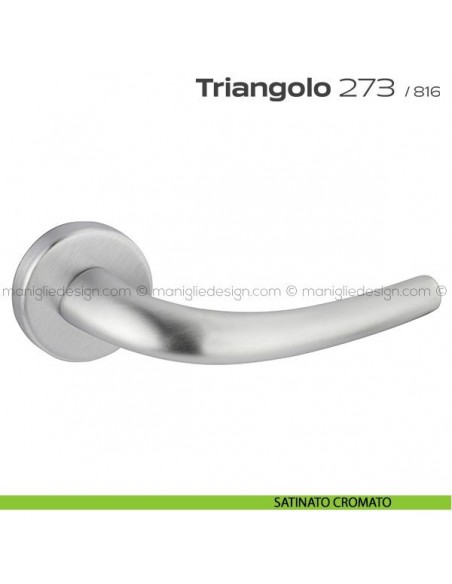 Maniglia per porta 273 Triangolo Reguitti satinato cromato