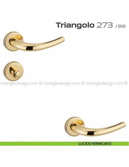 Maniglia per porta con nottolino 273 Triangolo Reguitti lucido verniciato