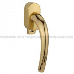 Maniglia per finestra DK con pulsante su placca 273 Triangolo Reguitti