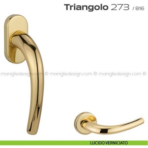 Maniglia martellina DK per finestra 273 Triangolo Reguitti lucido verniciato
