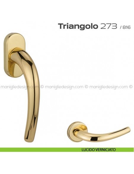 Maniglia martellina DK per finestra 273 Triangolo Reguitti lucido verniciato