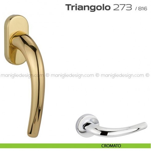Maniglia martellina DK per finestra 273 Triangolo Reguitti cromato