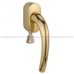 Maniglia per finestra DK con chiave su placca 273 Triangolo Reguitti