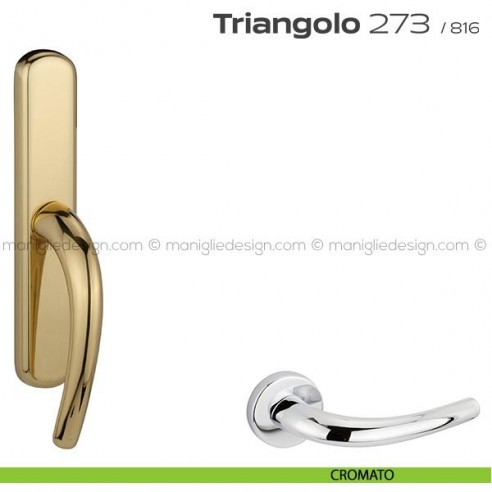 Maniglia per finestra cremonese 273 Triangolo Reguitti cromato