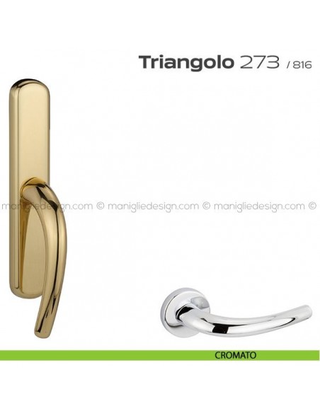 Maniglia per finestra cremonese 273 Triangolo Reguitti cromato