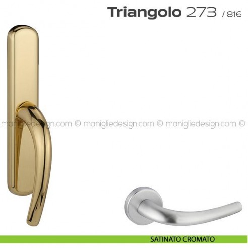 Maniglia per finestra cremonese 273 Triangolo Reguitti satinato cromato